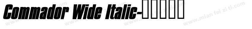 Commador Wide Italic字体转换